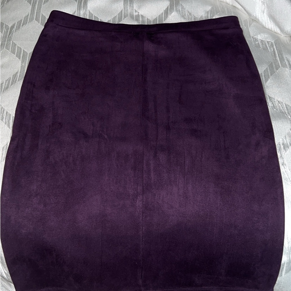 Purple velvet skirt